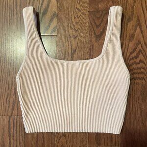 Aritzia Babaton Sculpt Knit Squareneck Cropped Tank